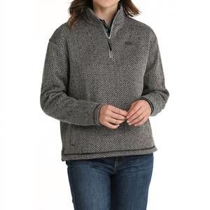 NEW CINCH herringbone sweater knit pullover in grey